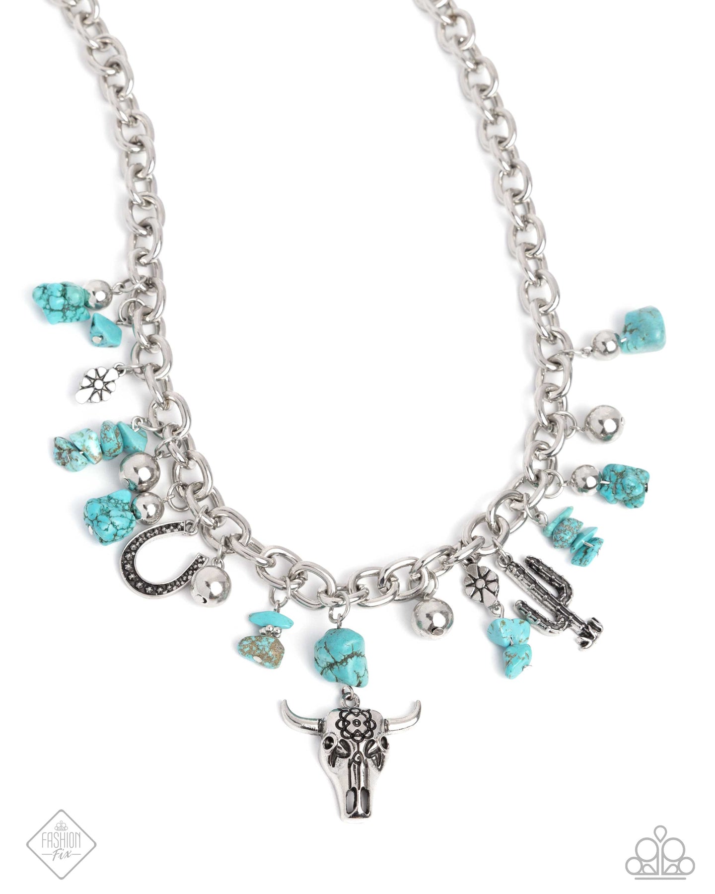 Wild West Whimsy - Blue necklace Sept 2024 FF A088
