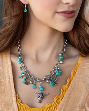 Load image into Gallery viewer, Wild West Whimsy - Blue necklace Sept 2024 FF A088
