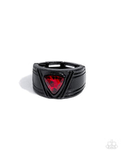 Load image into Gallery viewer, Trenchant Triangle - Red men’s ring G036
