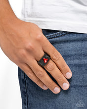 Load image into Gallery viewer, Trenchant Triangle - Red men’s ring G036
