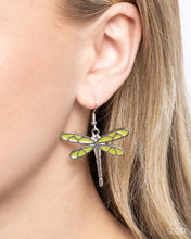 Load image into Gallery viewer, Dragonfly Descent - Green earring E016
