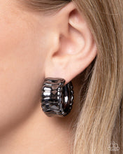 Load image into Gallery viewer, Seamless Sass - Black hinge mini hoop earring A094

