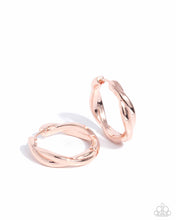 Load image into Gallery viewer, Genuine Glitz - Rose Gold hinge hoop earring A028
