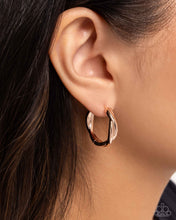 Load image into Gallery viewer, Genuine Glitz - Rose Gold hinge hoop earring A028
