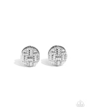 Load image into Gallery viewer, Woven Wisdom - Silver hinge hoop earring D039
