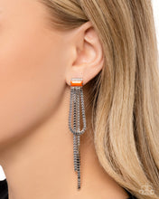 Load image into Gallery viewer, Classy Curves - Orange post earring A080

