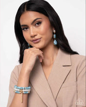 Load image into Gallery viewer, Marbled Masterpiece - BLUE POST EARRING E037
