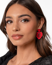 Load image into Gallery viewer, Showstopping Silhouette - Red post earring A102
