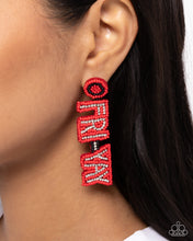 Load image into Gallery viewer, Its Friday! - Red earring C021

