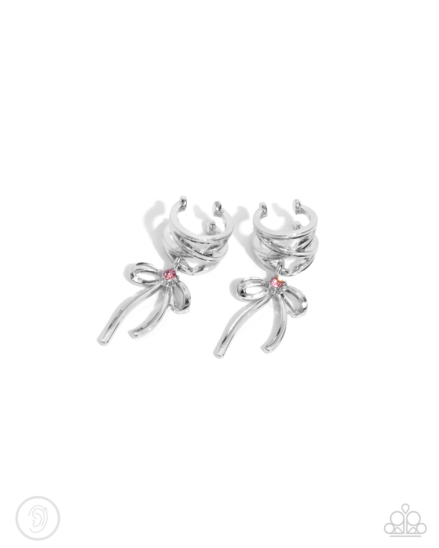 Ballet Lacing - Pink cuff earring E021