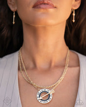 Load image into Gallery viewer, Embodying Enjoyment - Gold necklace Sept 2024 FF A075

