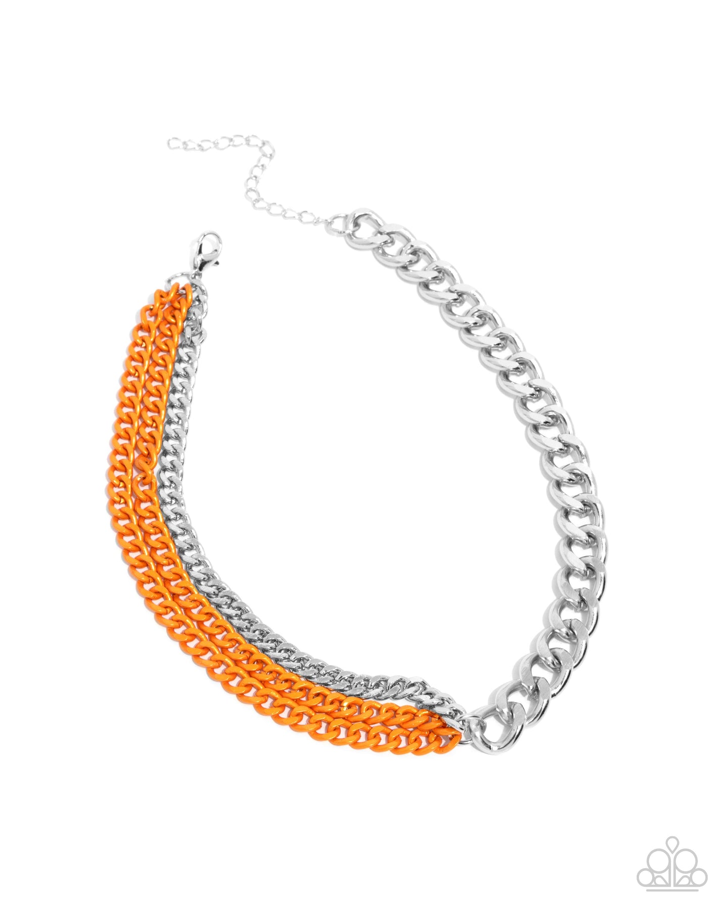 Tinted Tension - Orange necklace E033