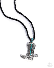 Load image into Gallery viewer, Stony Spur - Blue necklace E024

