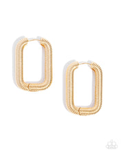 Load image into Gallery viewer, Spiral Supply - Gold hinge hoop earring E007
