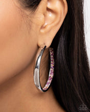 Load image into Gallery viewer, Proper Pizzazz - Pink hoop earring A072

