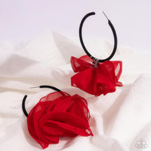 Load image into Gallery viewer, Passionate Promenade - Red hoop earring E034
