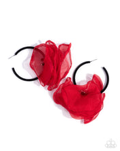 Load image into Gallery viewer, Passionate Promenade - Red hoop earring E034
