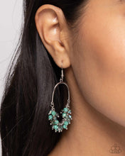 Load image into Gallery viewer, Chandelier Check - Green earring D060
