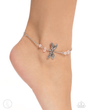 Load image into Gallery viewer, Dragonfly Dawn - Pink anklet D056
