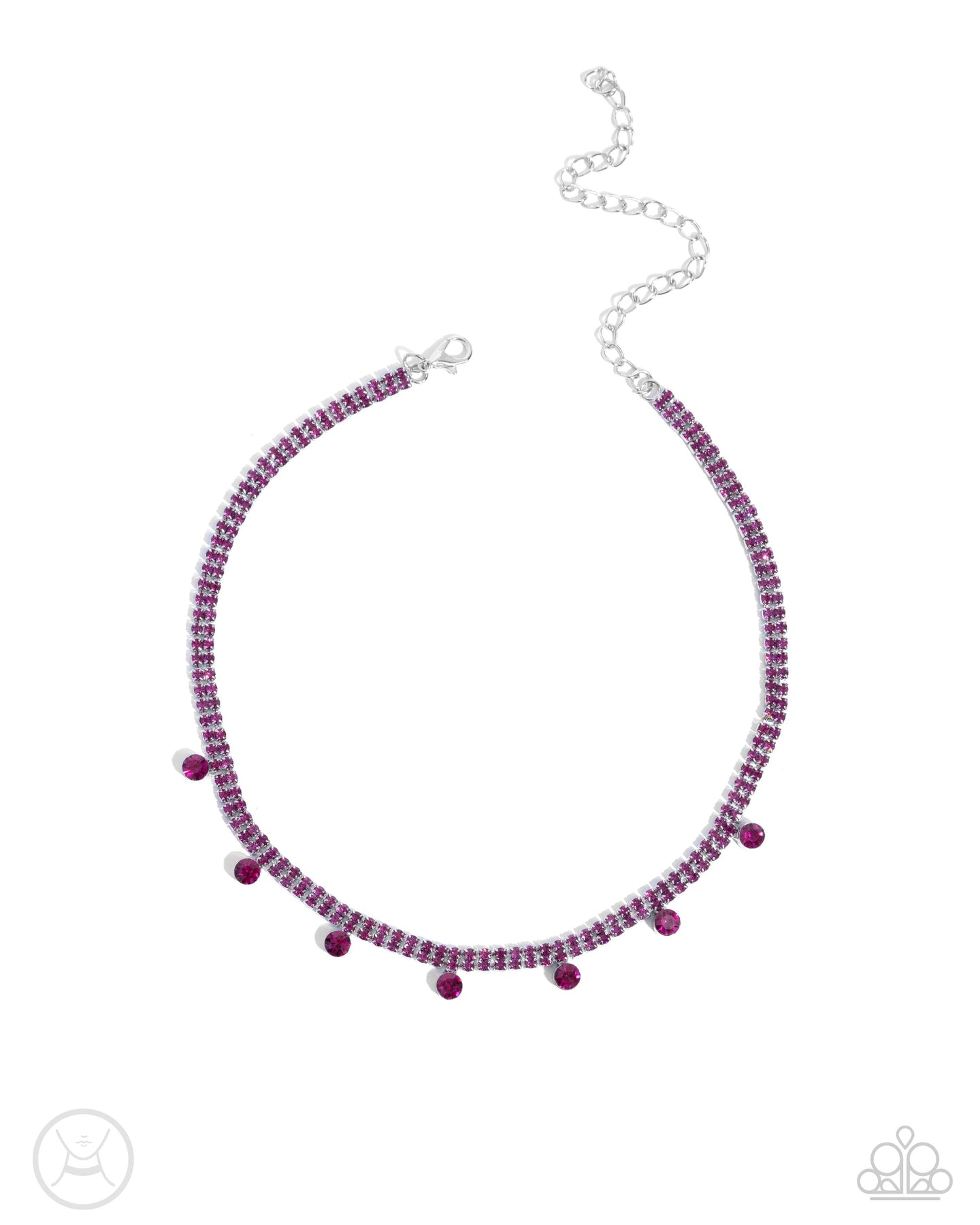 Breathtaking Backdrop - Pink choker necklace B088