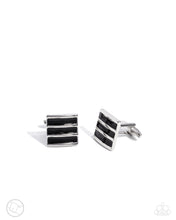Load image into Gallery viewer, Painted Poker - Black cuff links E015

