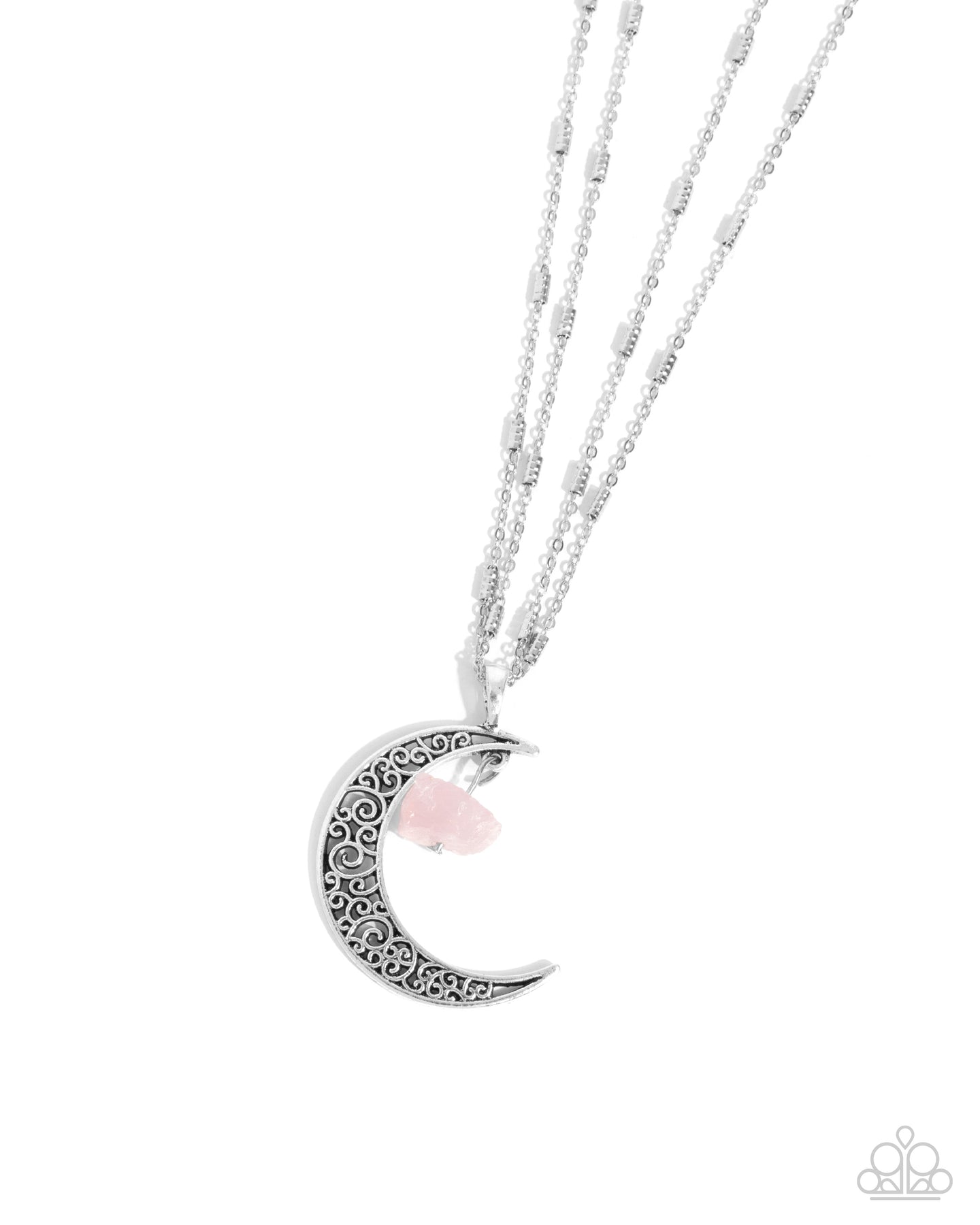 Crescent Charm - Pink necklace C020