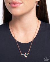 Load image into Gallery viewer, Dragonfly Deed - Copper necklace E060
