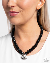 Load image into Gallery viewer, Trailblazing Triangle - Black necklace D084
