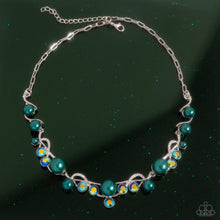 Load image into Gallery viewer, Settled Shimmer - Green necklace E069
