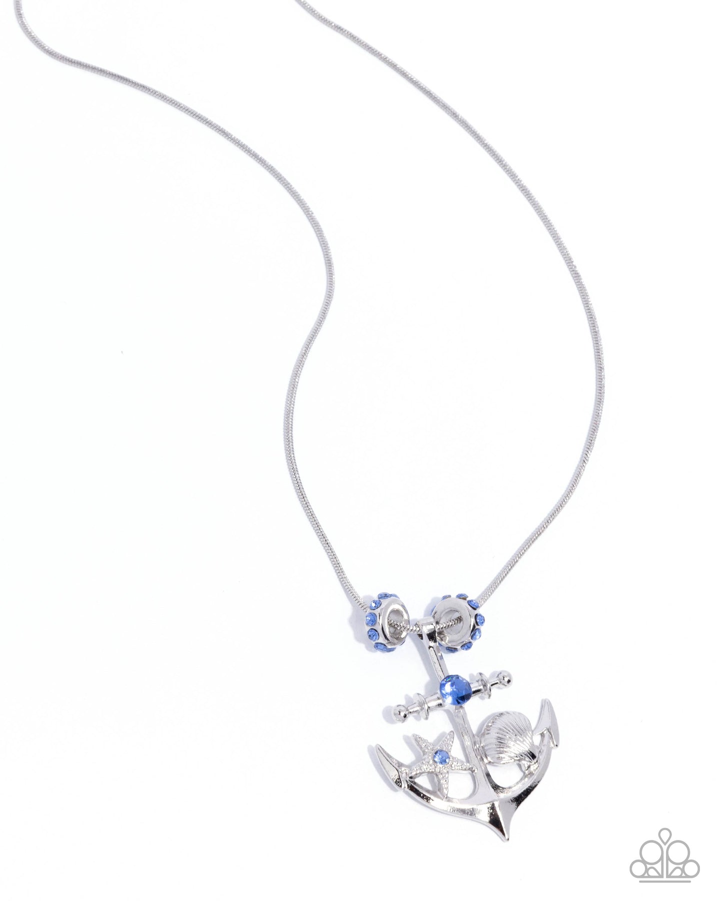 Anchored Accent - Blue necklace 1681