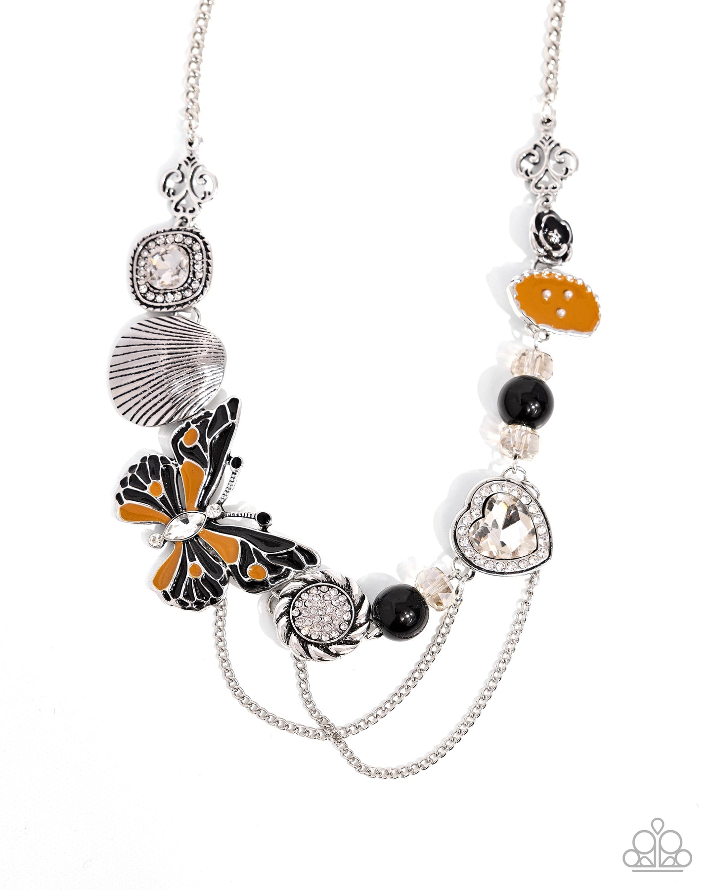 Whimsical Whisper - Black necklace E033