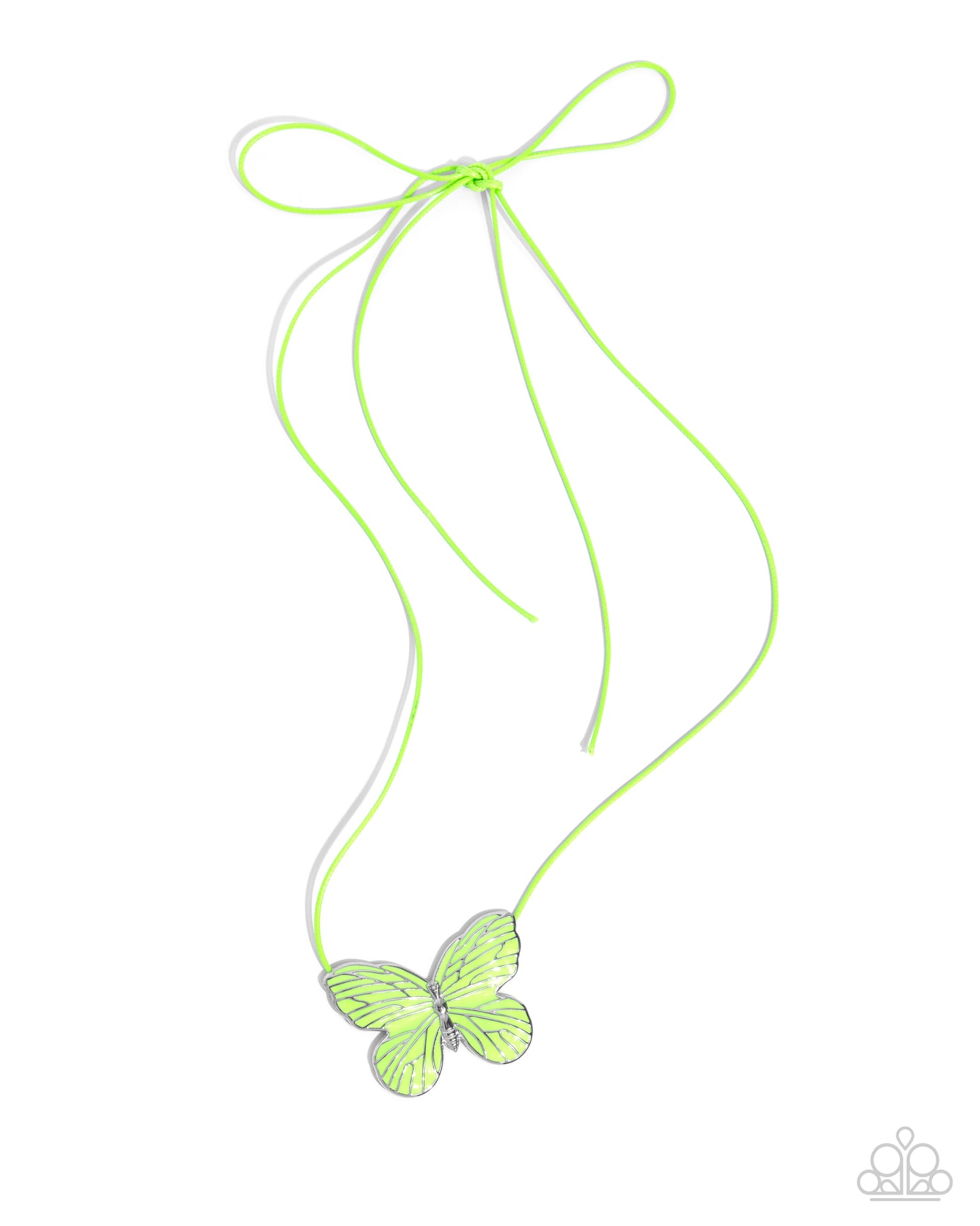 Fluttering Fervor - Green necklace B109