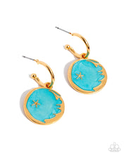 Load image into Gallery viewer, South Star - Blue hoop earring D008
