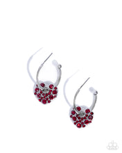 Load image into Gallery viewer, Valentines Valor - Red hoop earring E046
