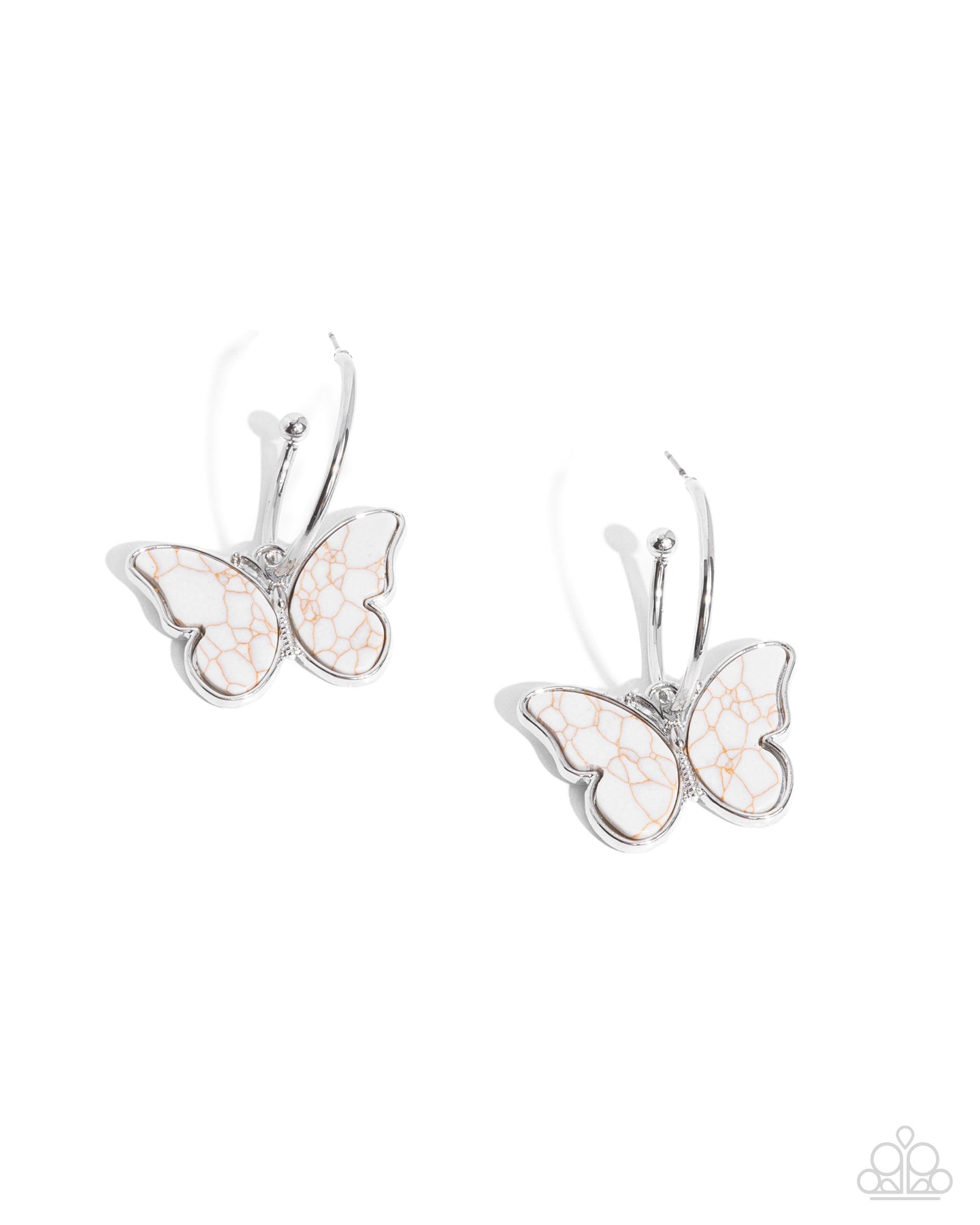 Melodic Mariposa - White earring E028