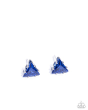 Load image into Gallery viewer, Triangular Twinkle - Blue post earring A028
