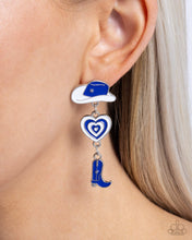 Load image into Gallery viewer, Swing Dance Delight - Blue earring B033
