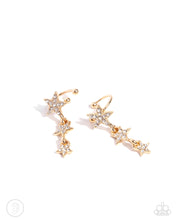 Load image into Gallery viewer, Stellar Surge - Gold ear cuff earring C005
