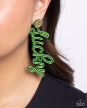 Load image into Gallery viewer, Lucky Legato - Green earring E072
