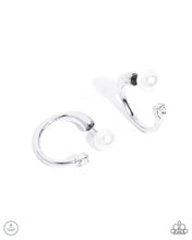 Load image into Gallery viewer, Decade Dance - White double-sided post earring A034
