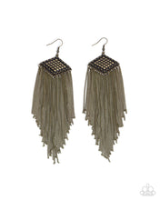 Load image into Gallery viewer, Forged Fringe - Brass earring G032
