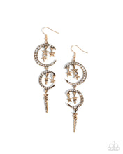 Load image into Gallery viewer, Celestial Cascade - Gold earring D046
