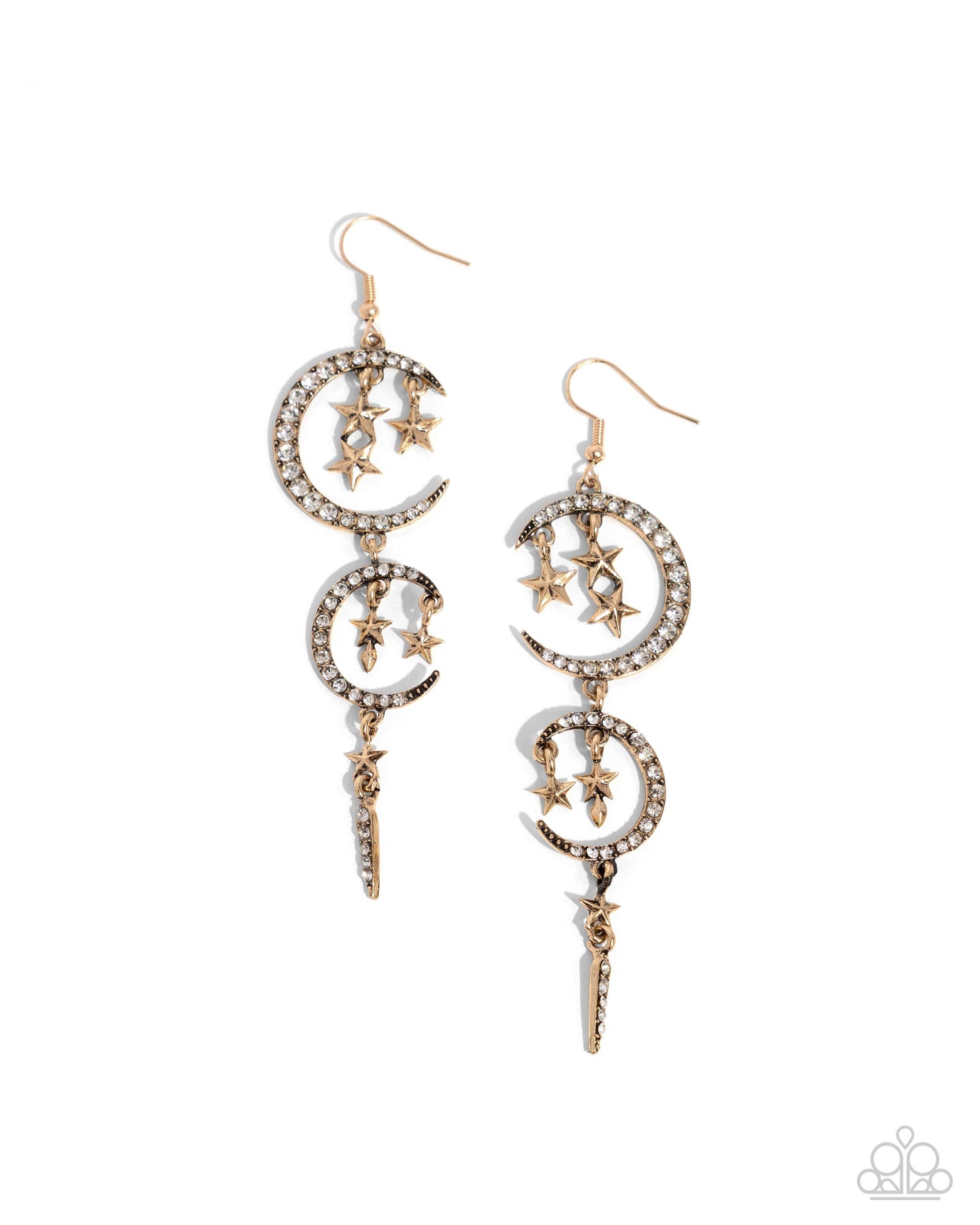 Celestial Cascade - Gold earring D046