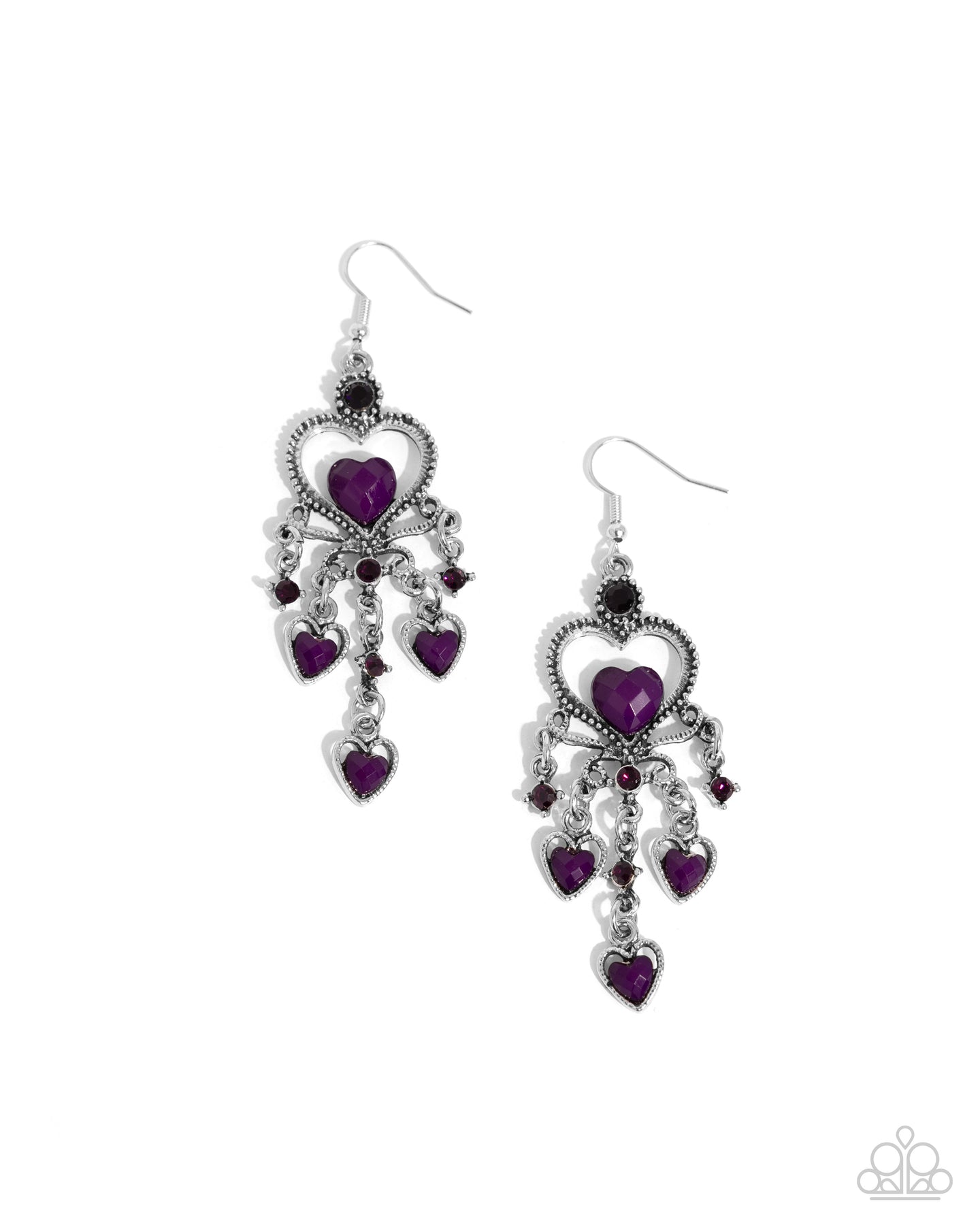 Compassionate Chandelier - Purple earring D084