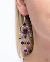 Load image into Gallery viewer, Compassionate Chandelier - Purple earring D084
