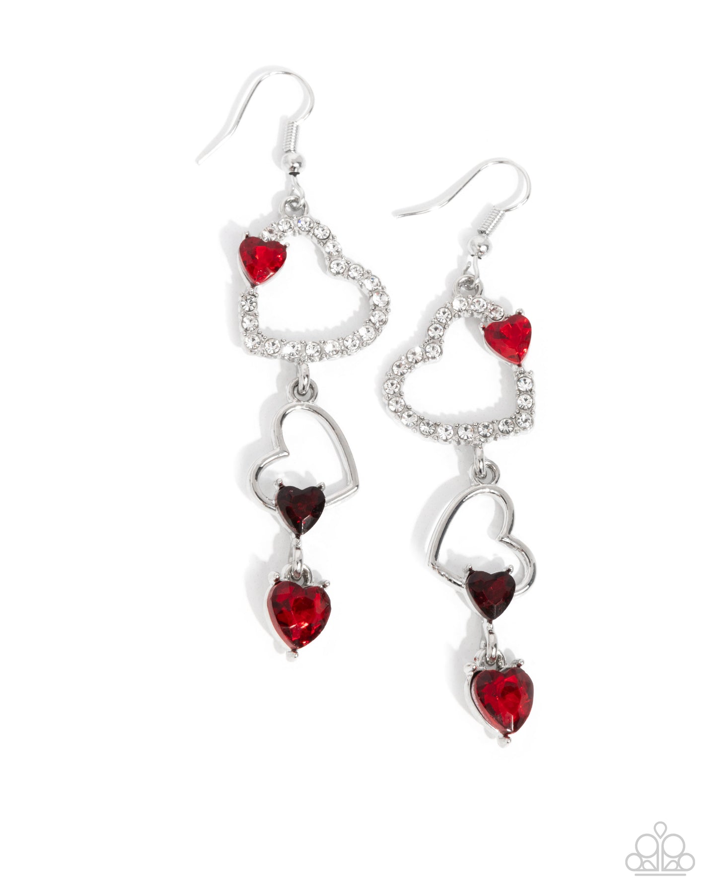 Courting Cascade - Red earring E047