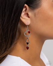 Load image into Gallery viewer, Courting Cascade - Red earring E047
