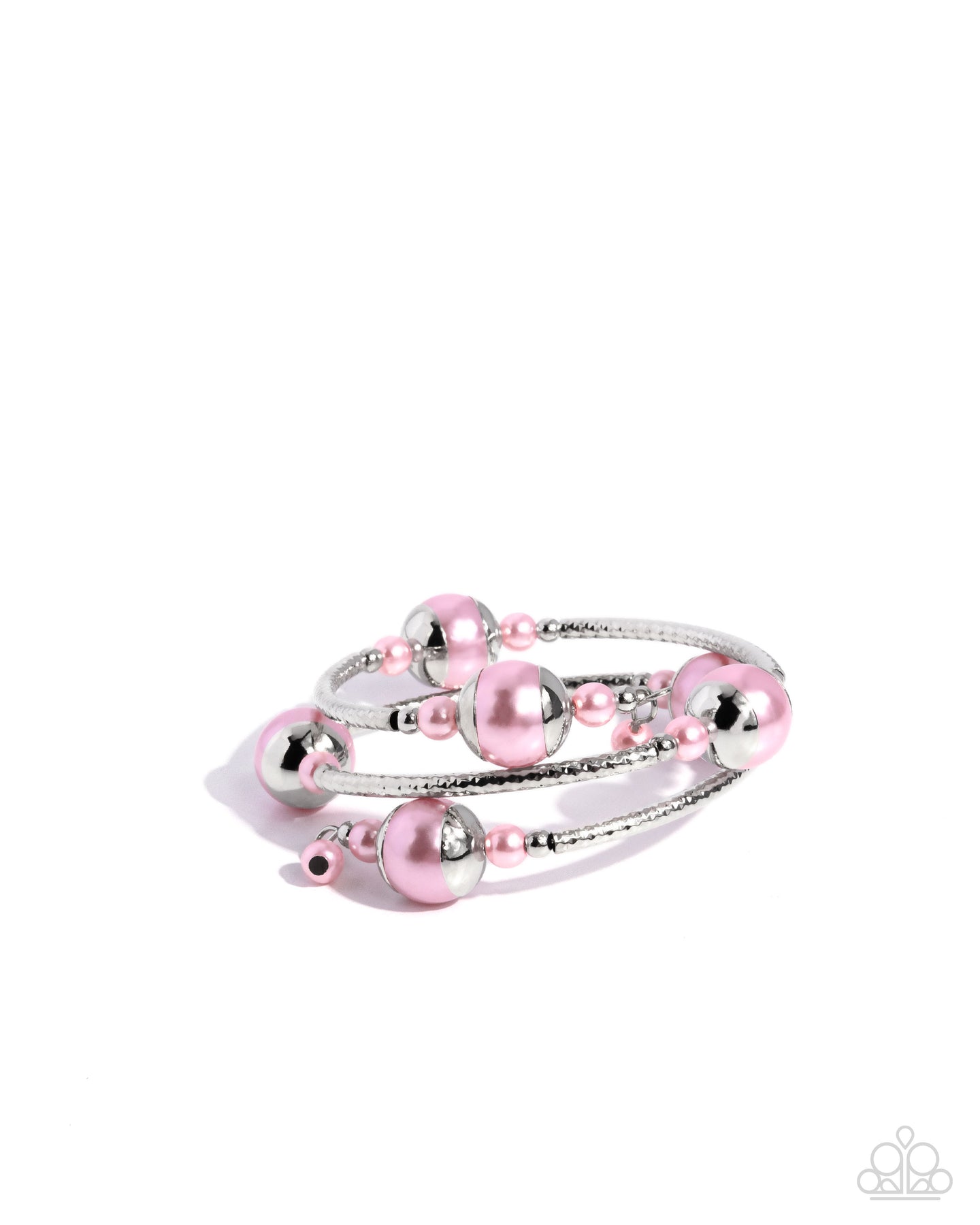 Palatial Pearls - Pink coil bracelet E041