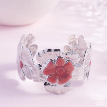 Load image into Gallery viewer, Floral Foundation - Pink cuff bracelet E079
