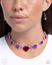 Load image into Gallery viewer, Valentines Vibe - Pink choker necklace E044
